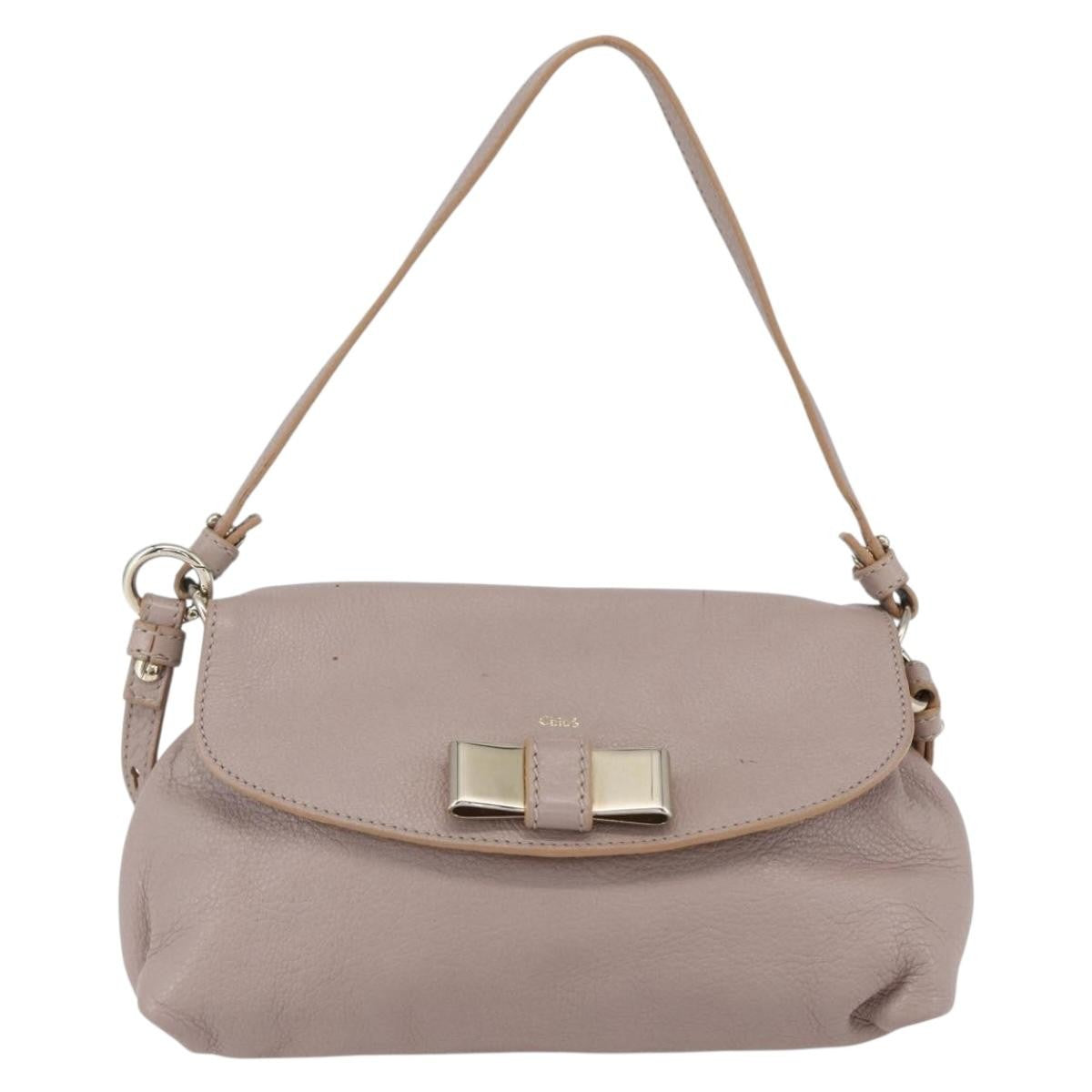 Chloe Lily Shoulder Bag Leather Pink Leather Shoulder Bag Bag (Pre-Owned)