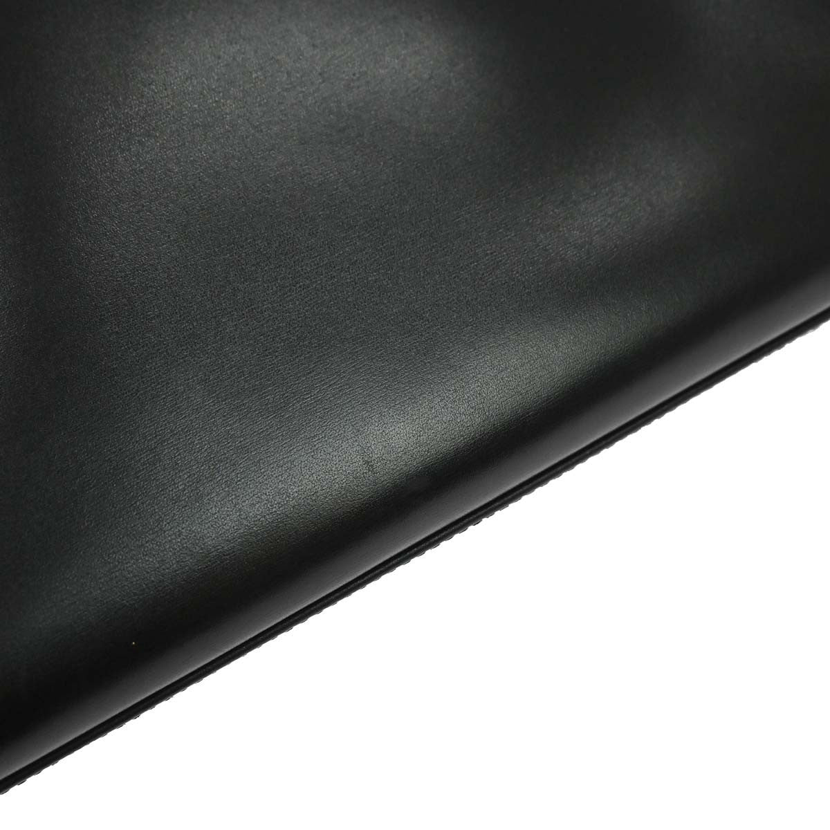 Hermes Kelly Handbag Black Box Calf With Palladium Hardware Black Leather Handbag (Pre-Owned)