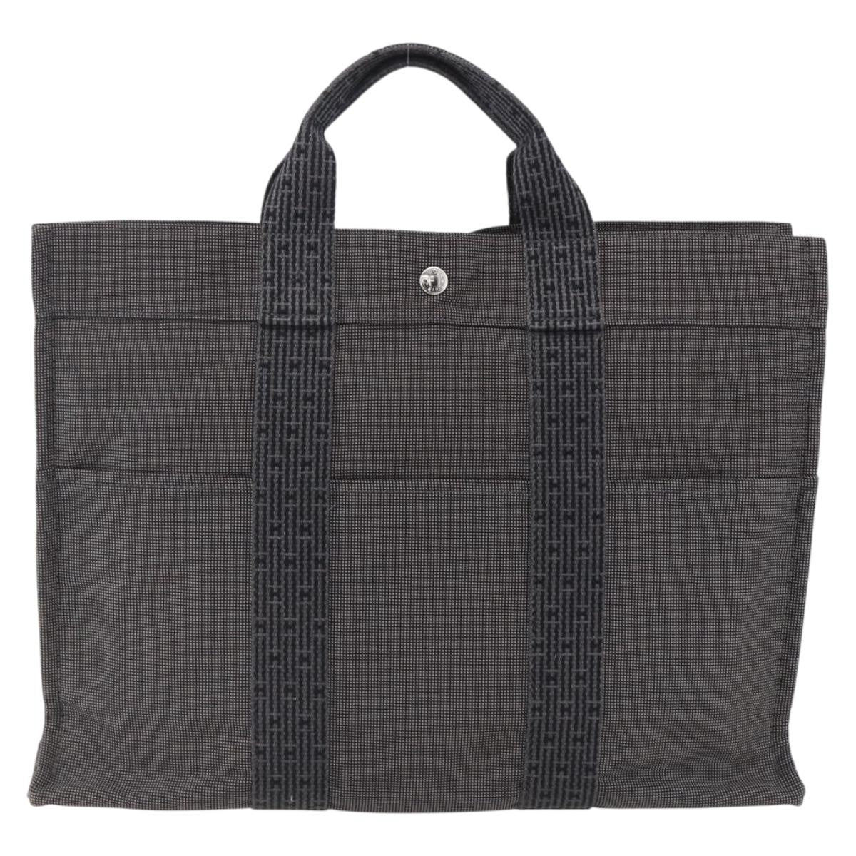 Hermes Fourre-Tout Herline Canvas Gray Canvas Tote Bag Bag (Pre-Owned)