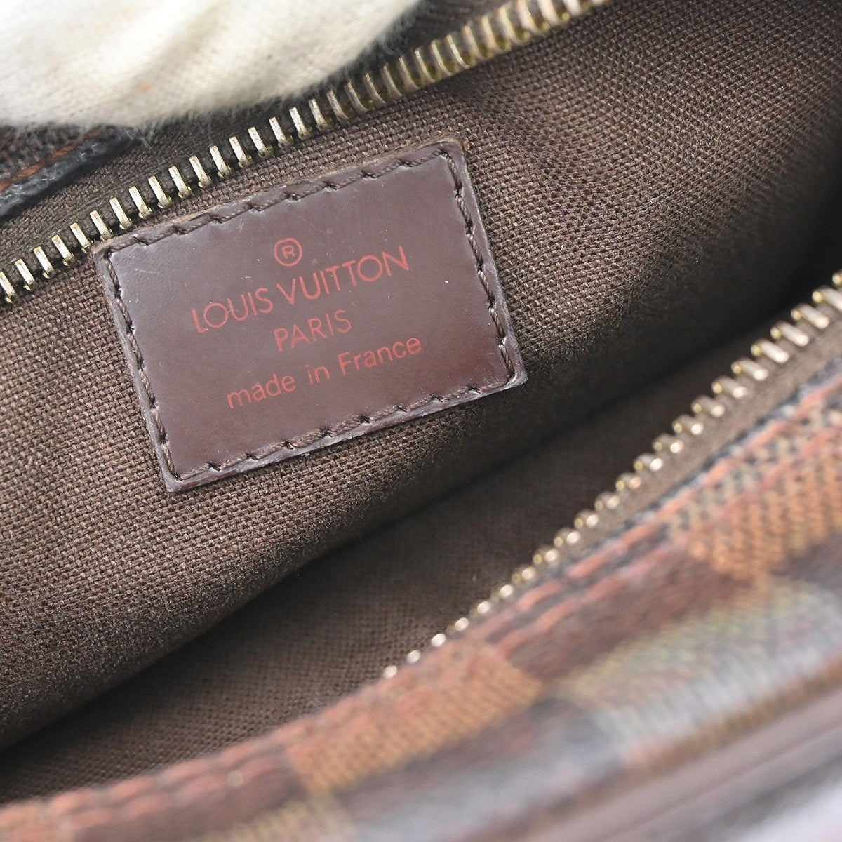 Louis Vuitton Olav Handbag Damier Brown Canvas Shoulder Bag Bag (Pre-Owned)
