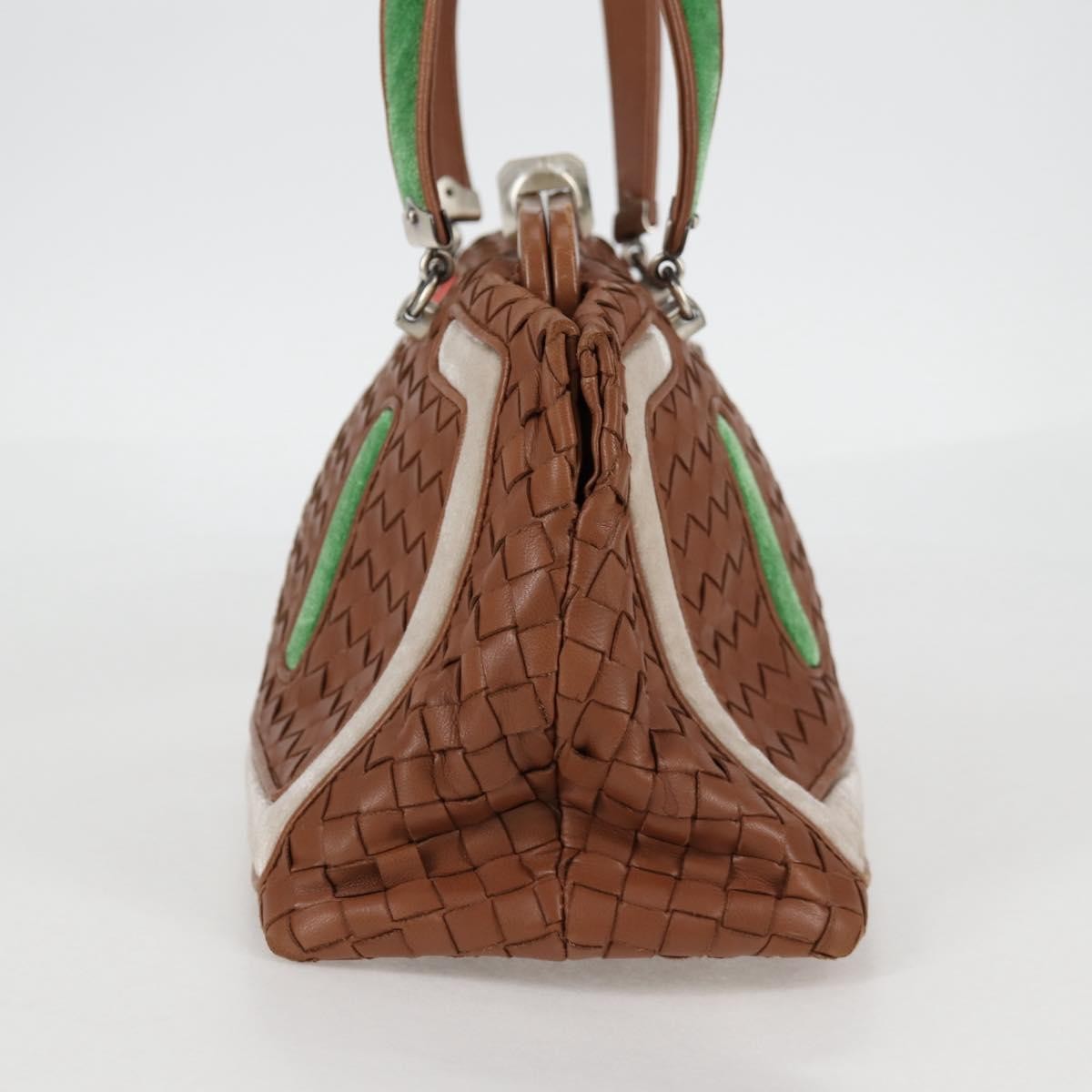 Bottega Veneta Intrecciato Leather Brown Leather Handbag (Pre-Owned)