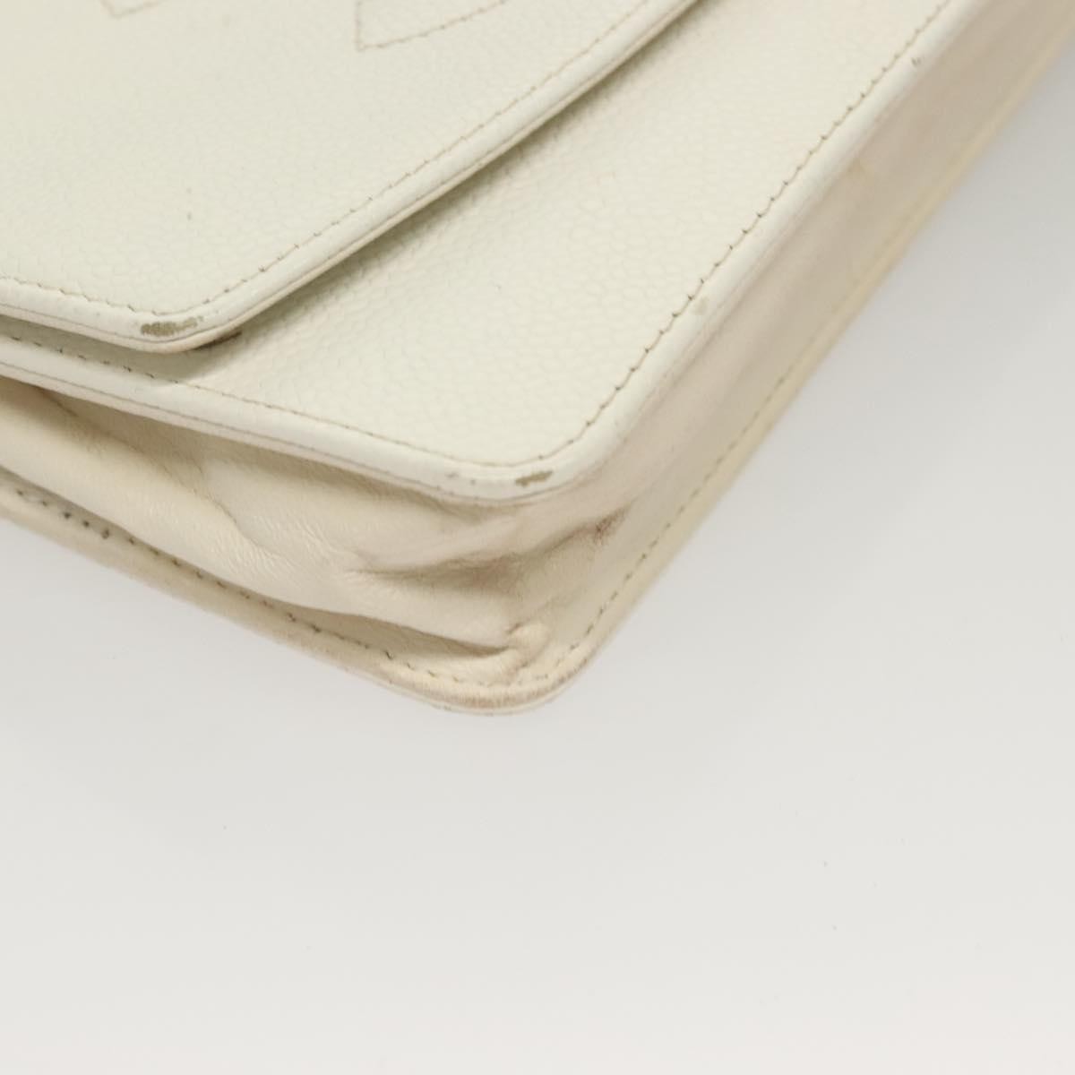 Chanel Vintage Timeless Wallet On Chain Caviar White Leather Shoulder Bag Bag (Pre-Owned)