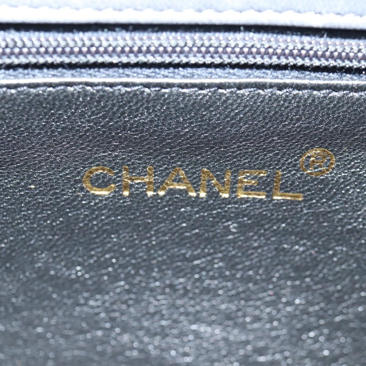 Chanel Vintage Camellia Flap Bag Satin Gray Satin Clutche & Pouche Bag (Pre-Owned)