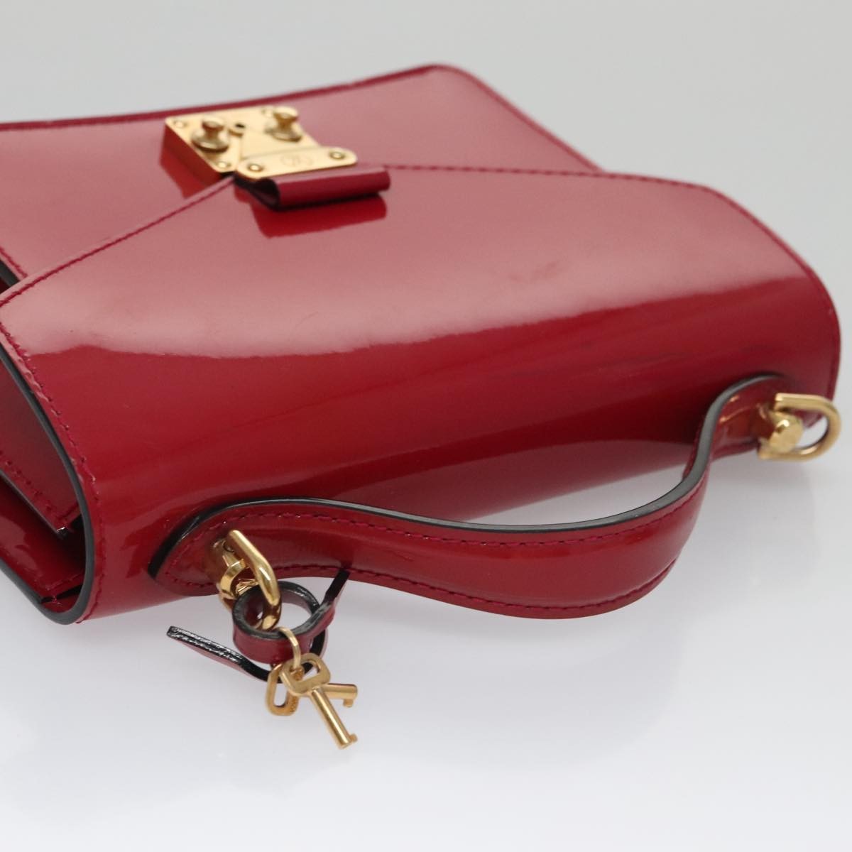 Louis Vuitton Monceau Handbag Vernis Red Patent_Leather Handbag (Pre-Owned)