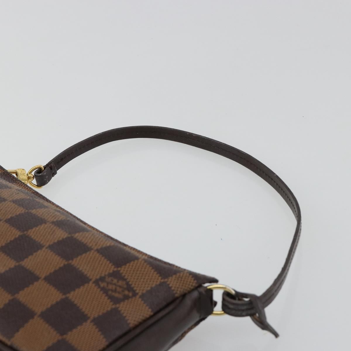 Louis Vuitton Navona Pochette Accessoires Damier Brown Canvas Clutche & Pouche Bag (Pre-Owned)
