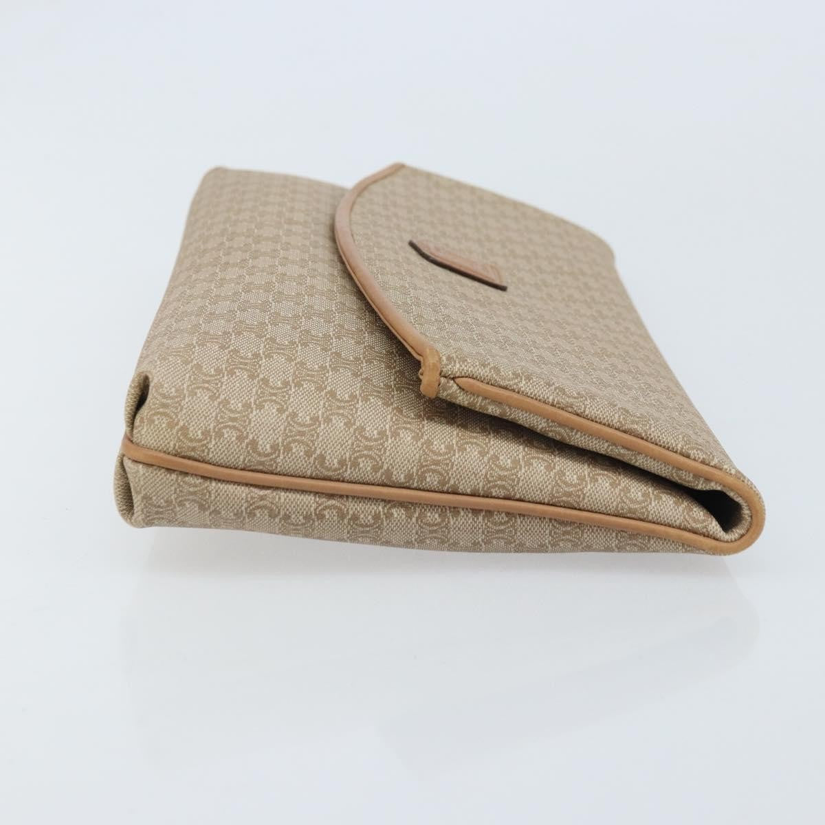 Celine C Macadam Pouch Canvas Beige Pvc Clutche & Pouche Bag (Pre-Owned)