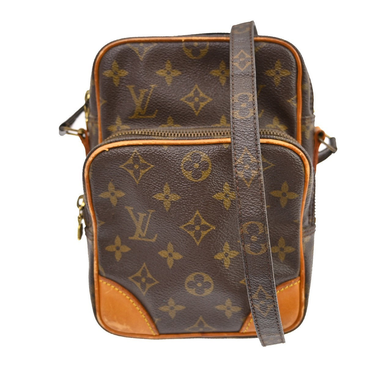 Louis Vuitton Amazone Bag Monogram Canvas Brown Canvas Shoulder Bag Bag (Pre-Owned)