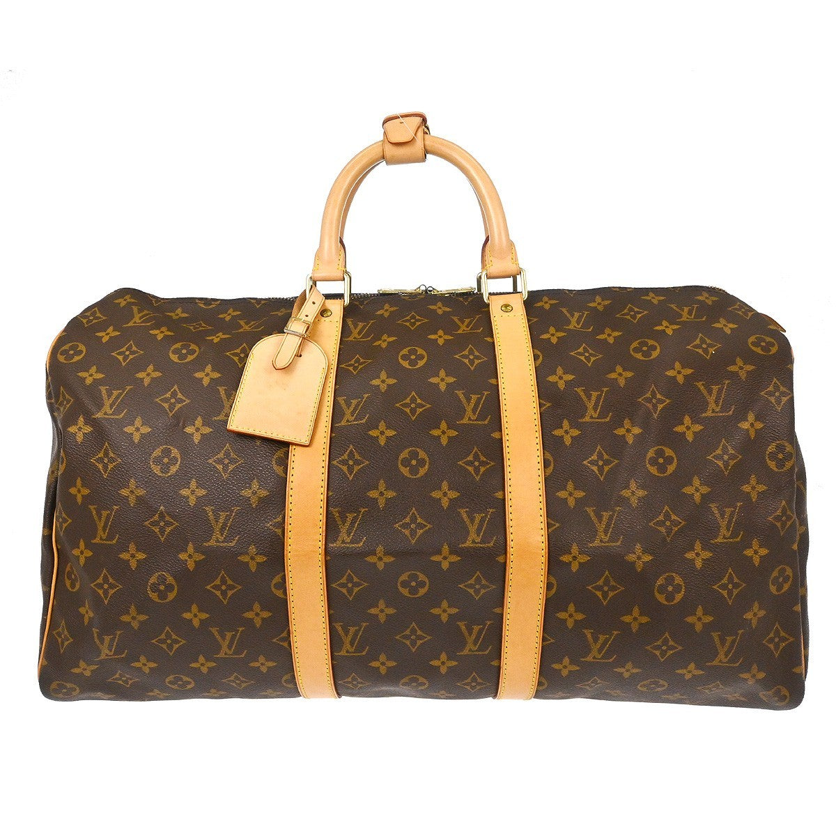 Louis Vuitton Keepall Bag Monogram Canvas Brown Canvas Travel Bag Bag (Pre-Owned)