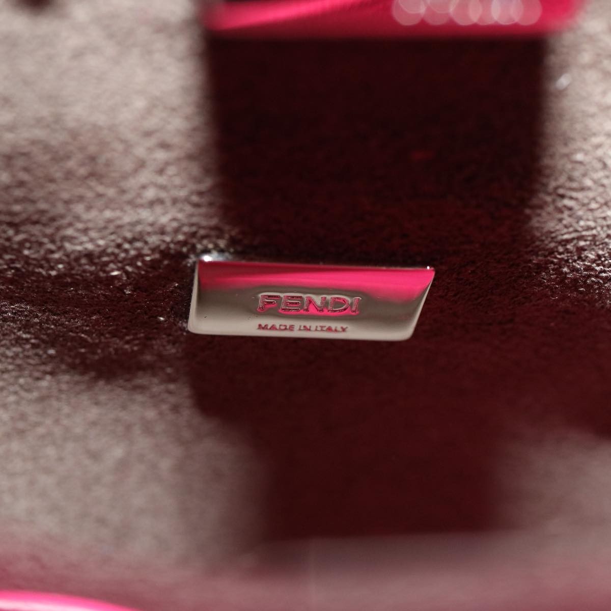 Fendi Peekaboo Bag Leather Pink Leather Handbag (Pre-Owned)
