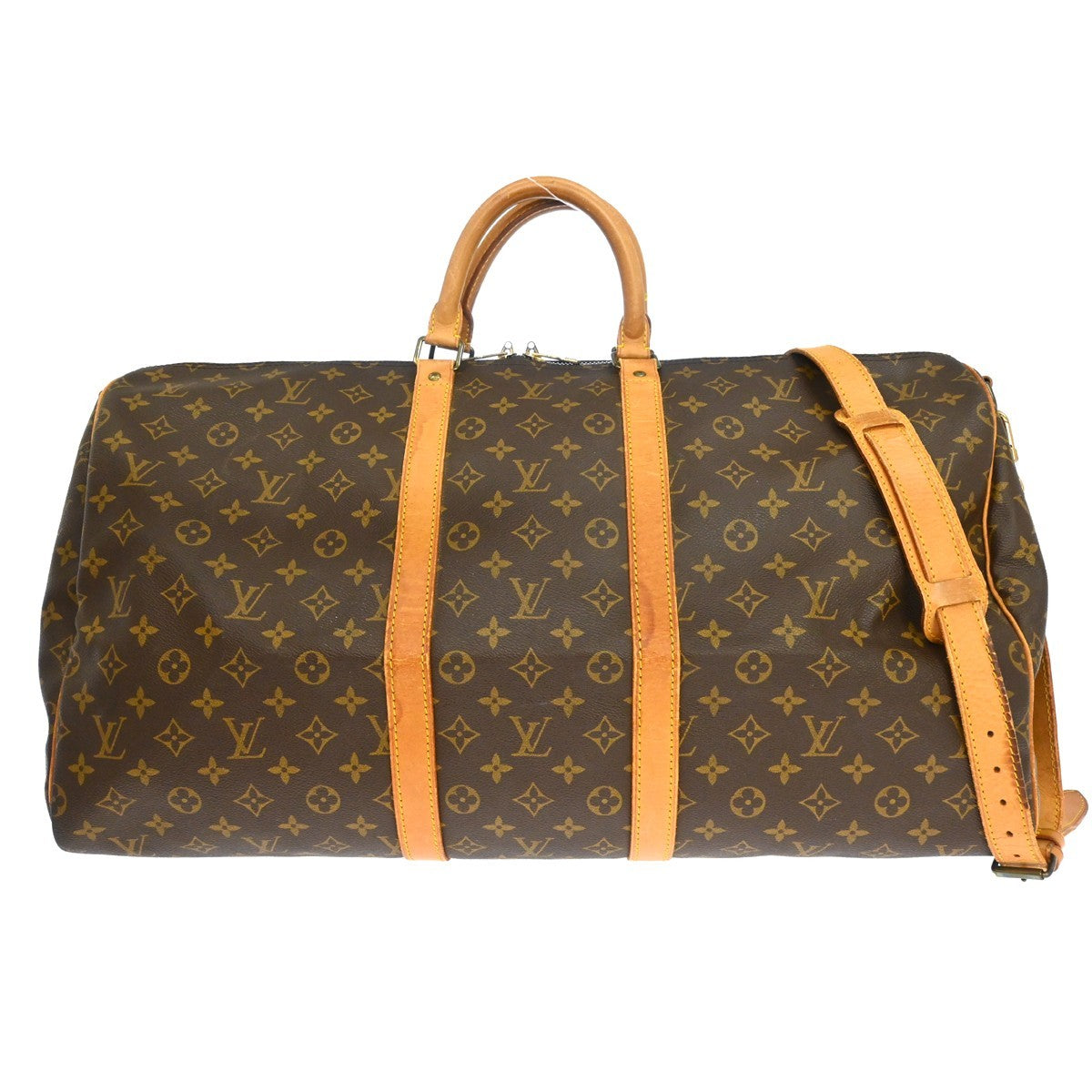 Louis Vuitton Keepall Bandouliere Bag Monogram Canvas Brown Canvas Travel Bag Bag (Pre-Owned)