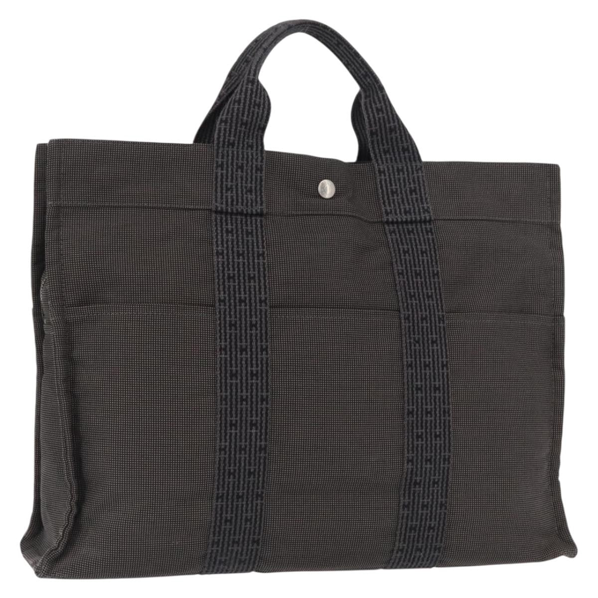 Hermes Fourre-Tout Herline Canvas Gray Canvas Tote Bag Bag (Pre-Owned)