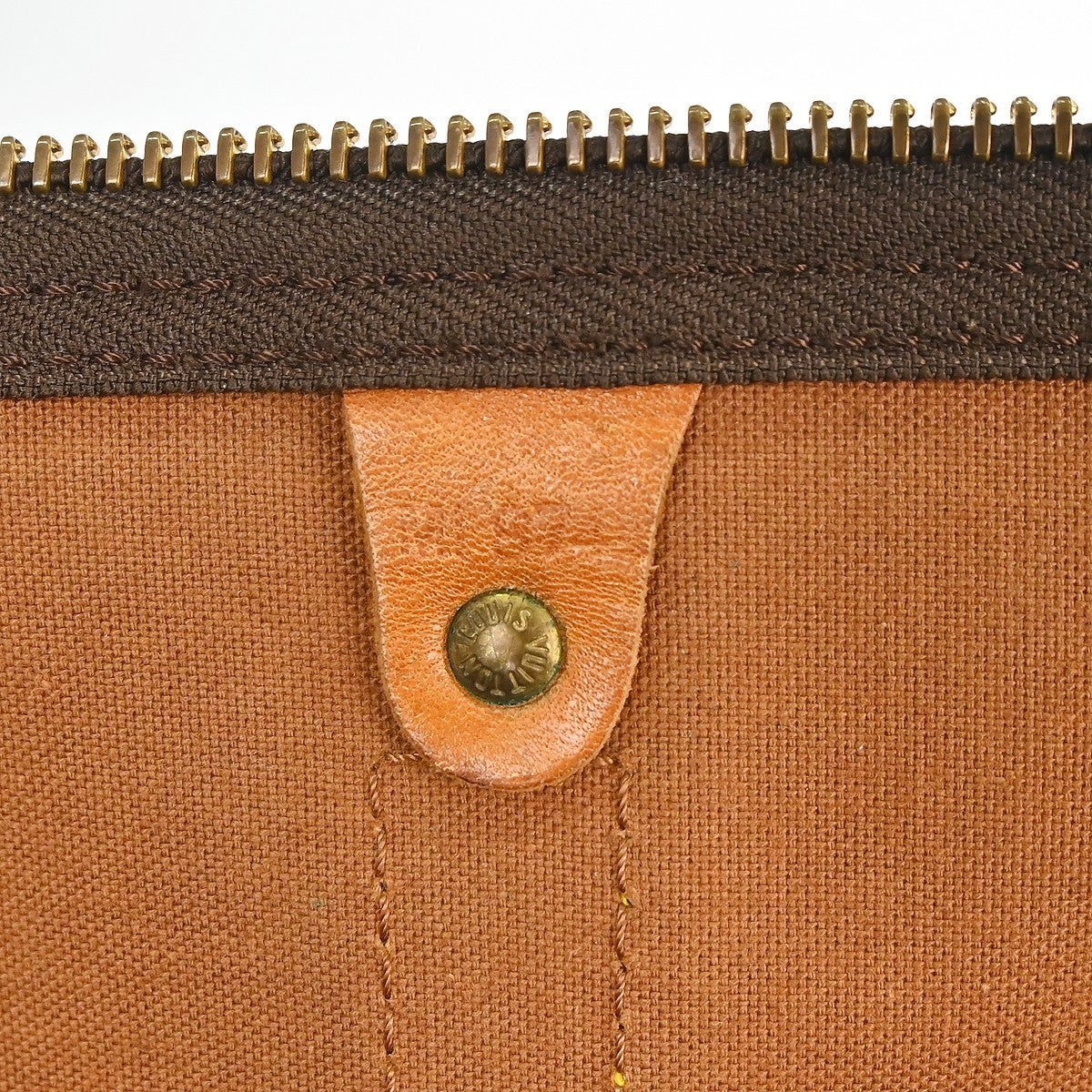 Louis Vuitton Keepall Bag Monogram Canvas Brown Canvas Handbag (Pre-Owned)