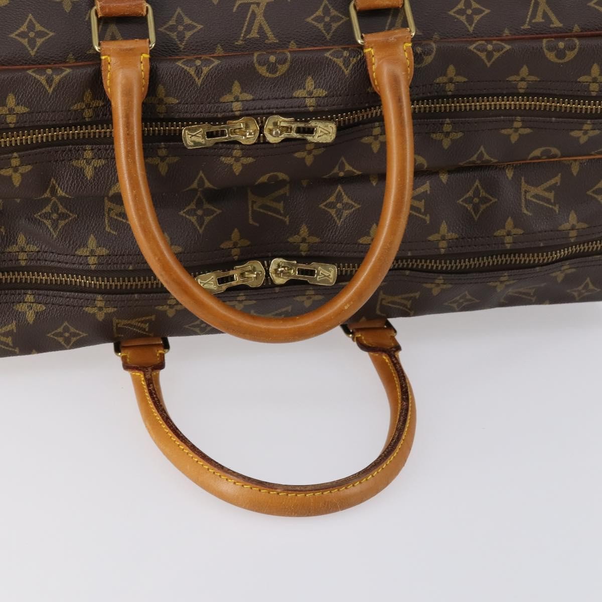 Louis Vuitton Sirius Handbag Monogram Canvas Brown Canvas Travel Bag Bag (Pre-Owned)