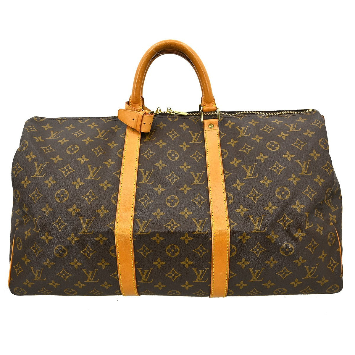 Louis Vuitton Keepall Bag Monogram Canvas Brown Canvas Travel Bag Bag (Pre-Owned)