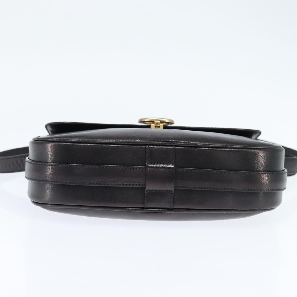 Celine Vintage Triomphe Shoulder Bag Leather Brown Leather Shoulder Bag Bag (Pre-Owned)