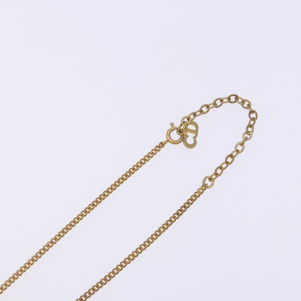 Christian Dior Cd Round Pendant Necklace Metal And Crystals Gold Metal Jewelry (Pre-Owned)