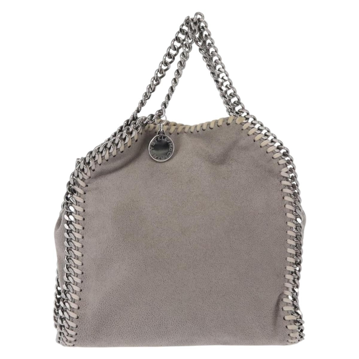 Stella Mccartney Falabella Fold Over Crossbody Bag Shaggy Deer Gray Polyester Shoulder Bag Bag (Pre-Owned)