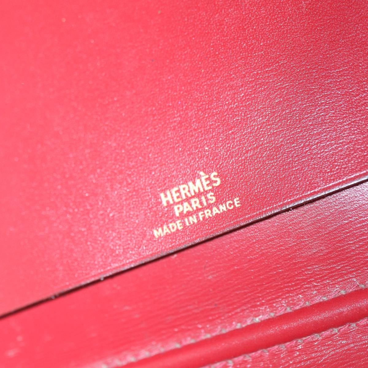 Hermes Agenda A6 Day Planner Housse Leather Red Leather Wallets Accessory (Pre-Owned)
