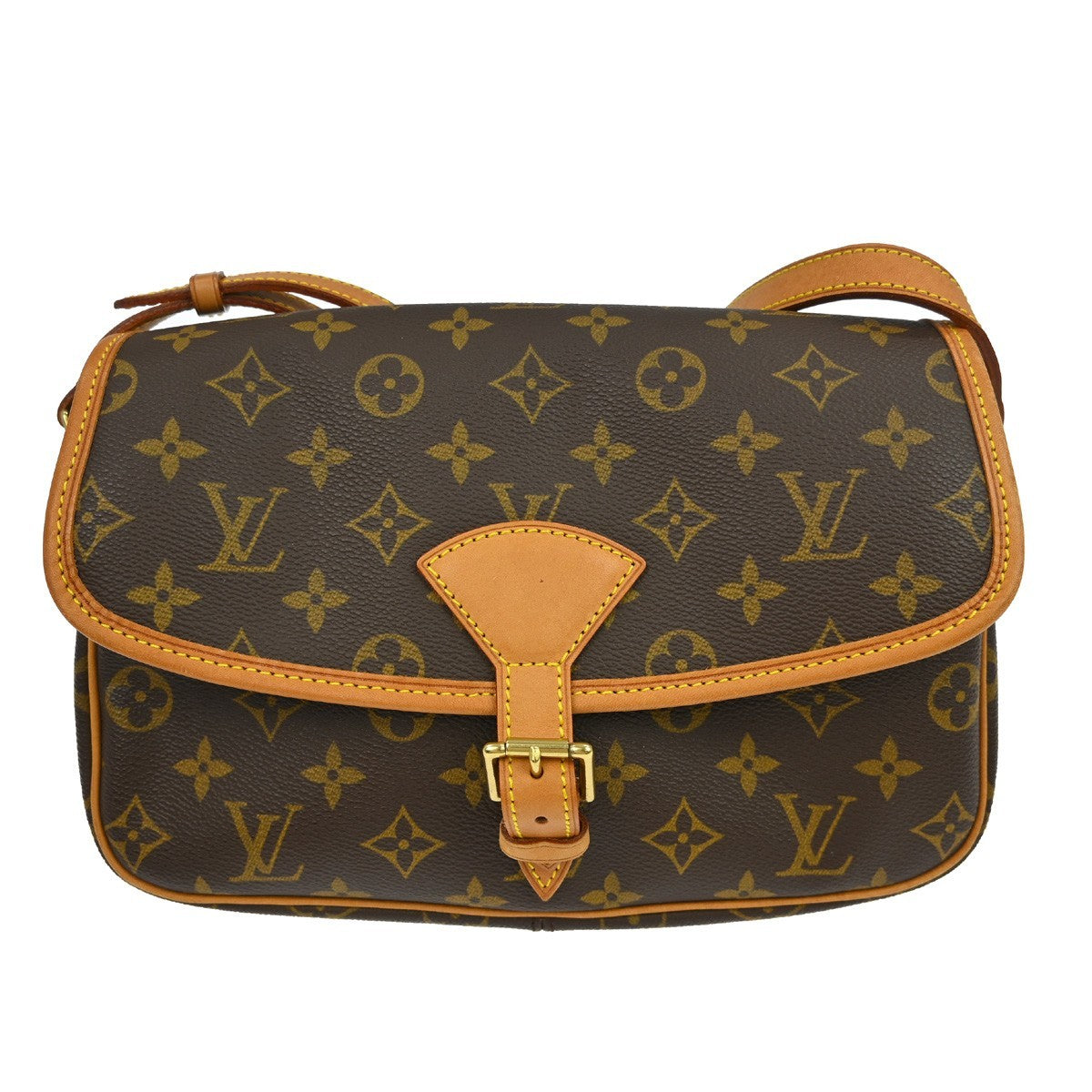 Louis Vuitton Sologne Handbag Monogram Canvas Brown Canvas Handbag (Pre-Owned)