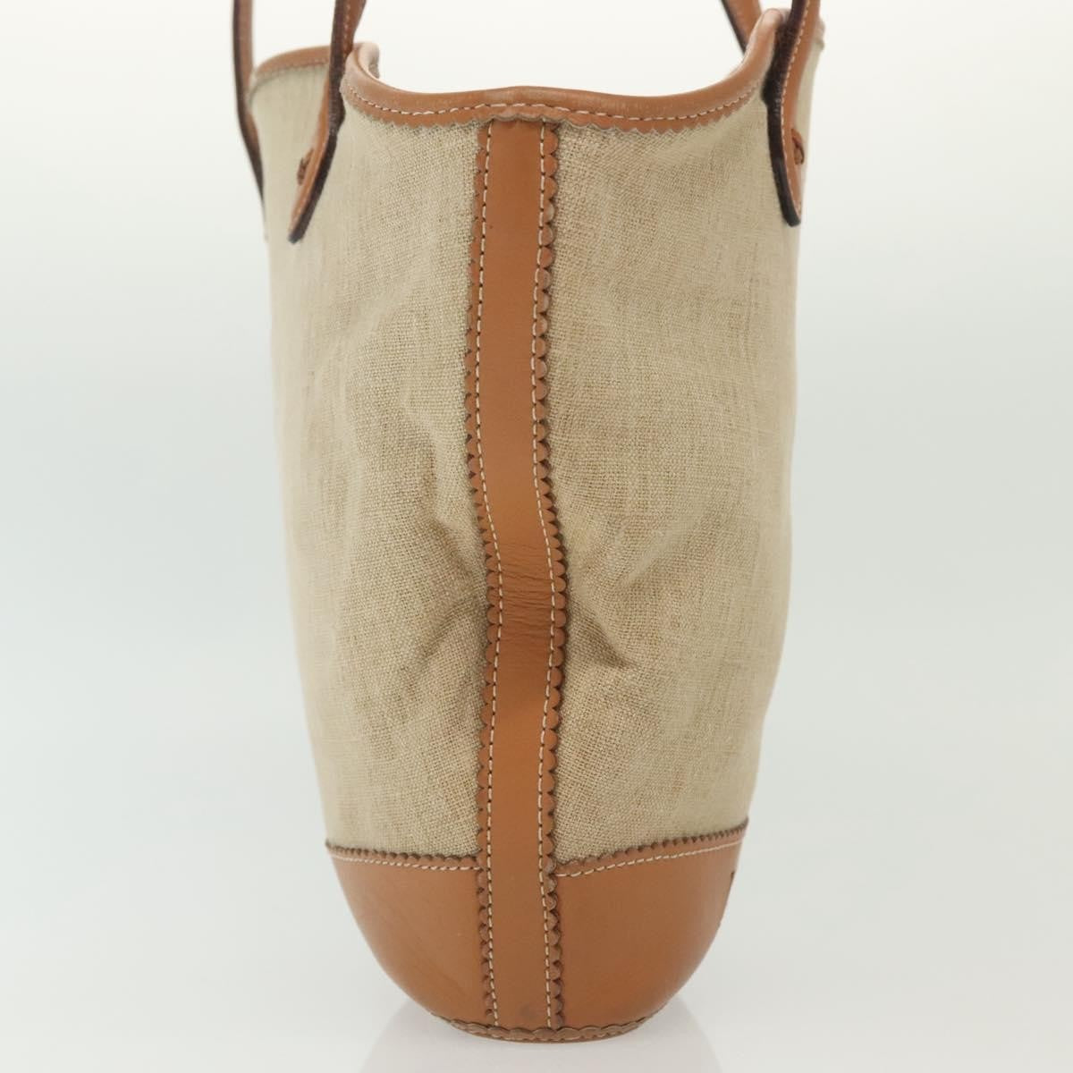 Loewe Vintage Shoulder Bag Canvas Beige Canvas Shoulder Bag Bag (Pre-Owned)