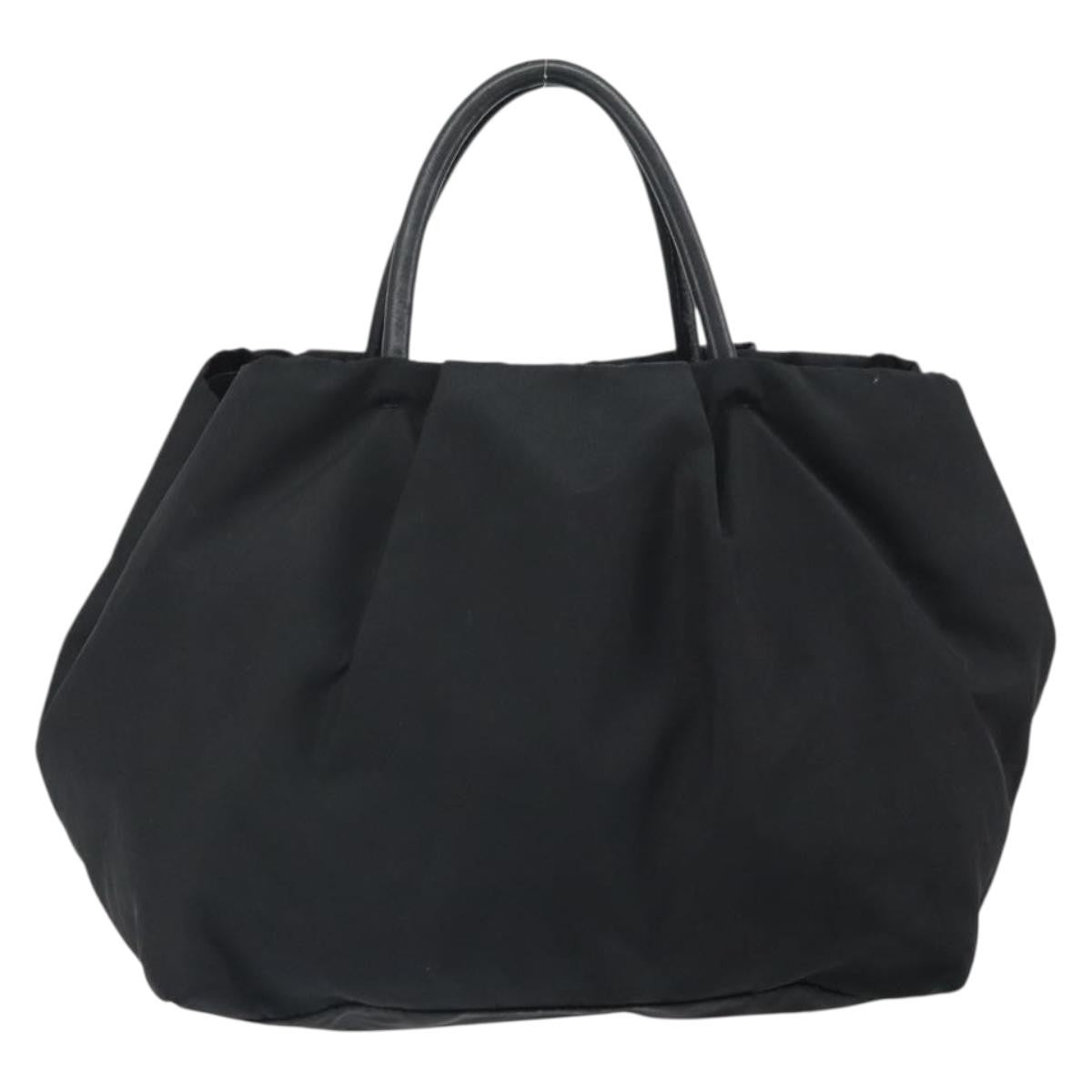 Prada Bow Tote Tessuto With Leather Black Nylon Tote Bag Bag (Pre-Owned)