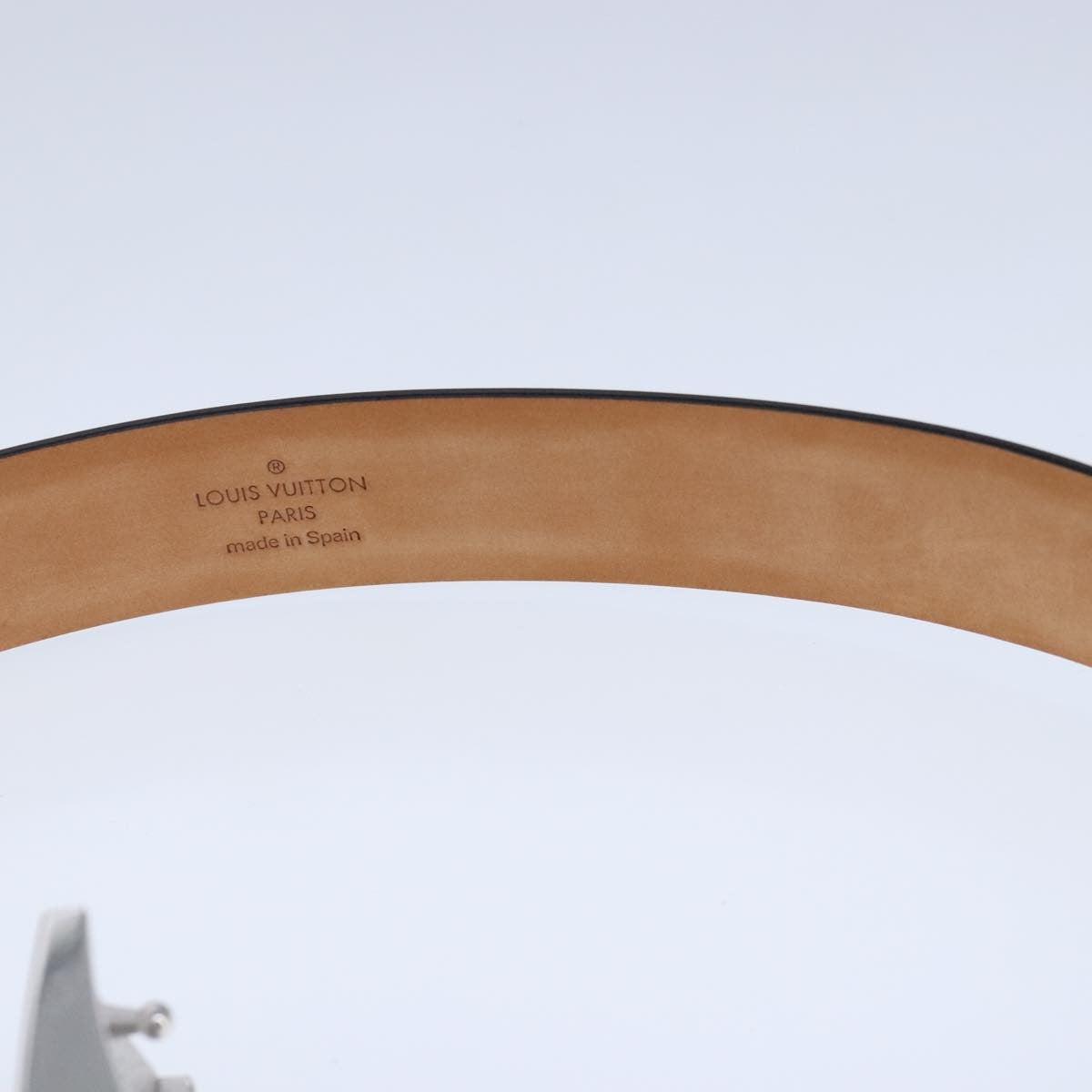 Louis Vuitton Carre Belt Leather Black Leather Belts Accessory (Pre-Owned)