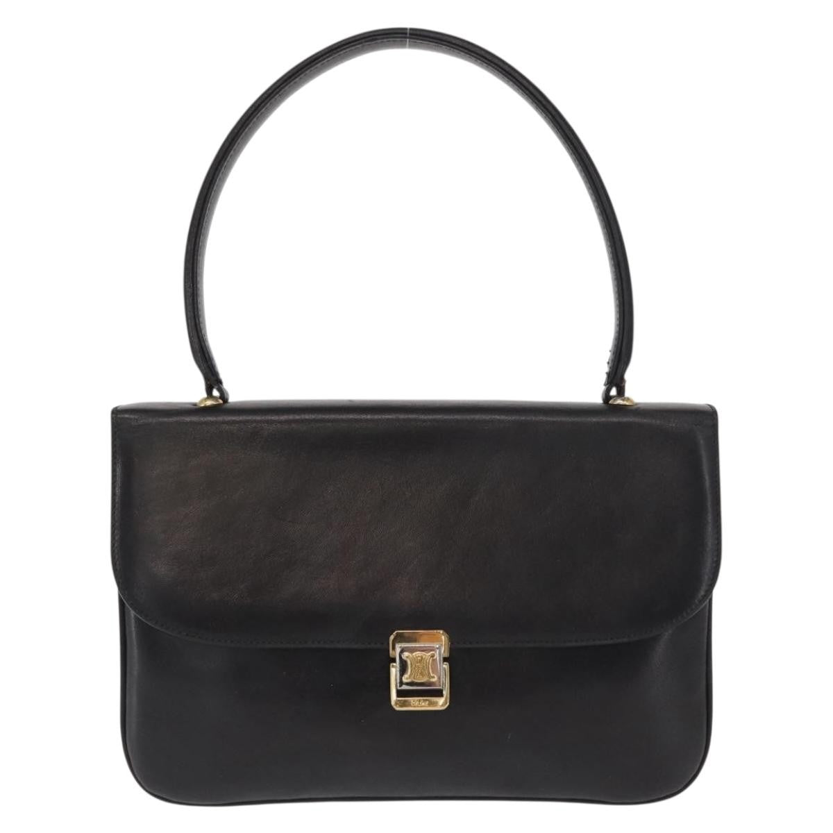 Celine Handbag Leather Black Leather Handbag (Pre-Owned)