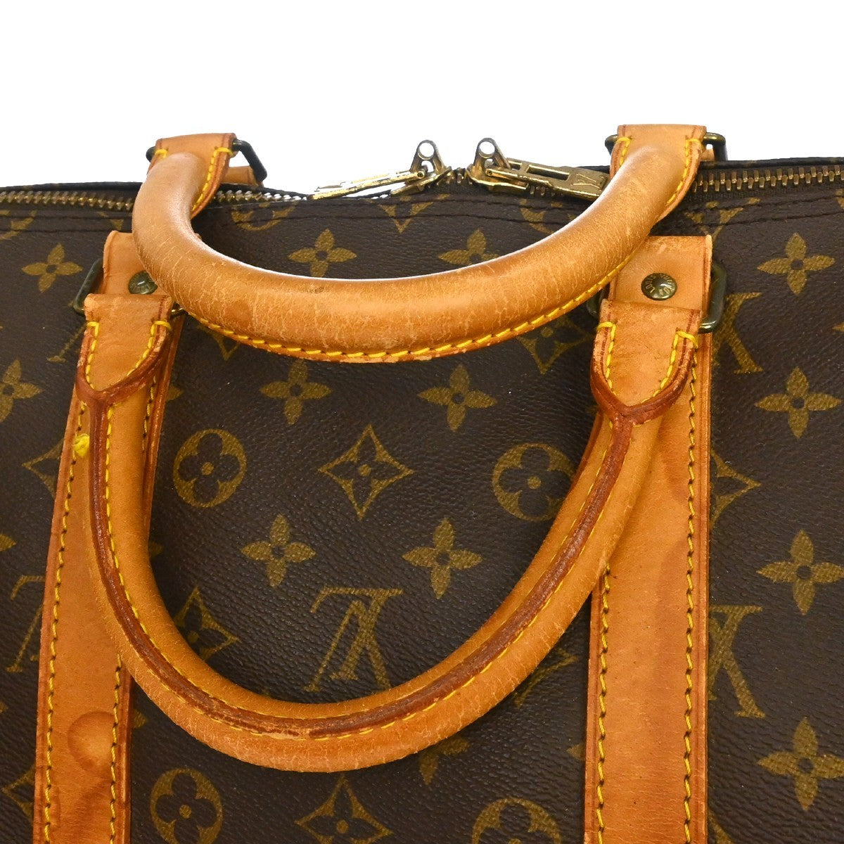 Louis Vuitton Keepall Bandouliere Bag Monogram Canvas Brown Canvas Travel Bag Bag (Pre-Owned)
