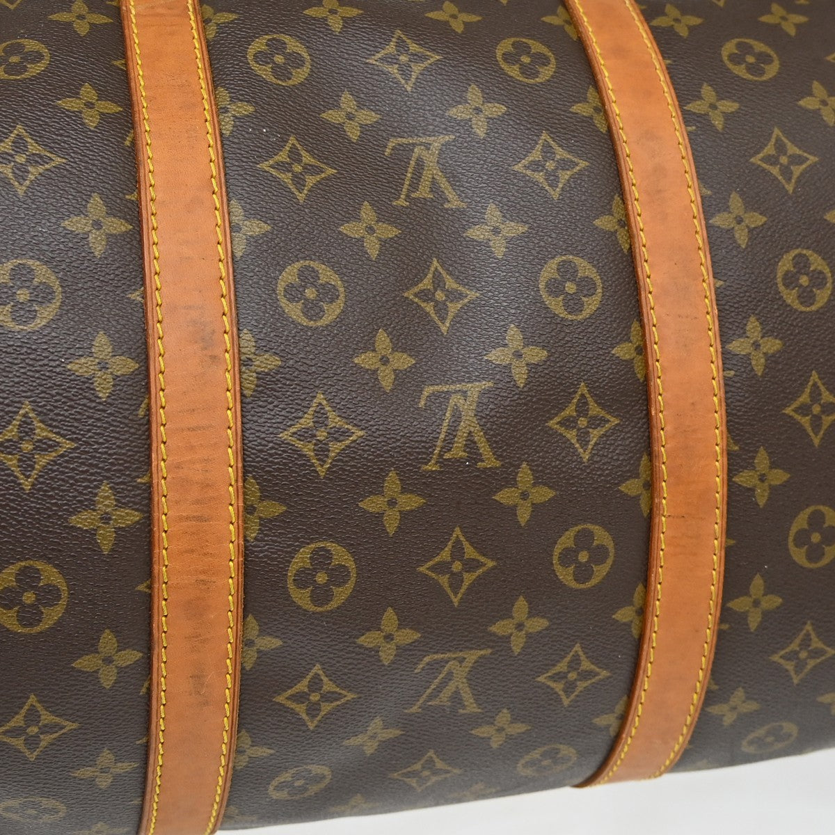 Louis Vuitton Keepall Bag Monogram Canvas Brown Canvas Travel Bag Bag (Pre-Owned)