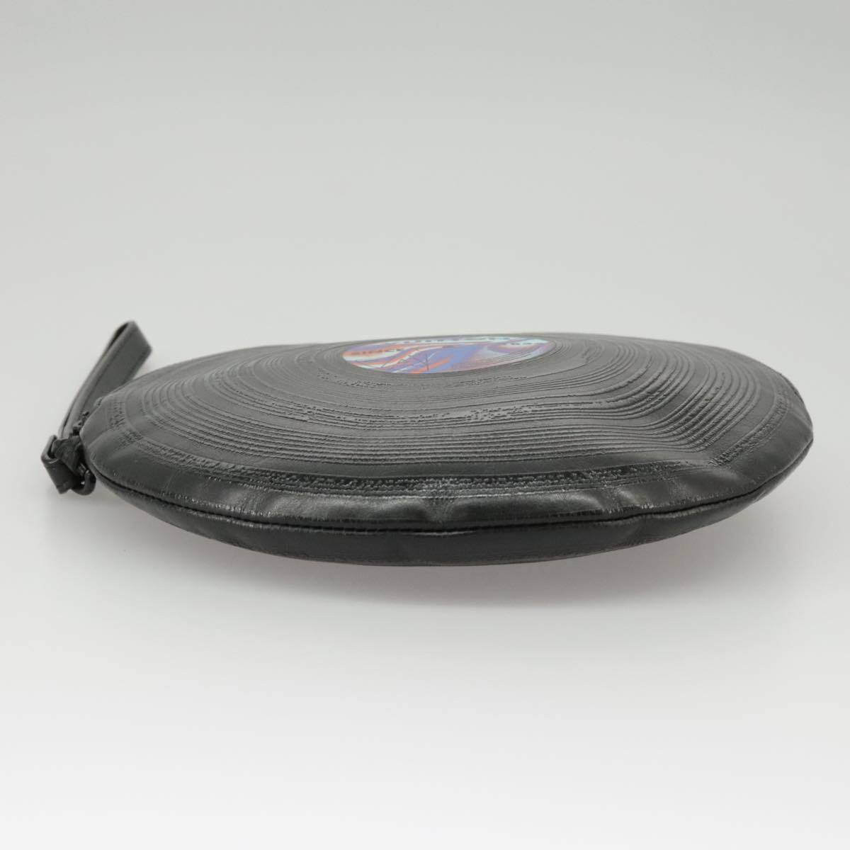 Louis Vuitton Disk Pouch Leather Black Leather Clutche & Pouche Bag (Pre-Owned)