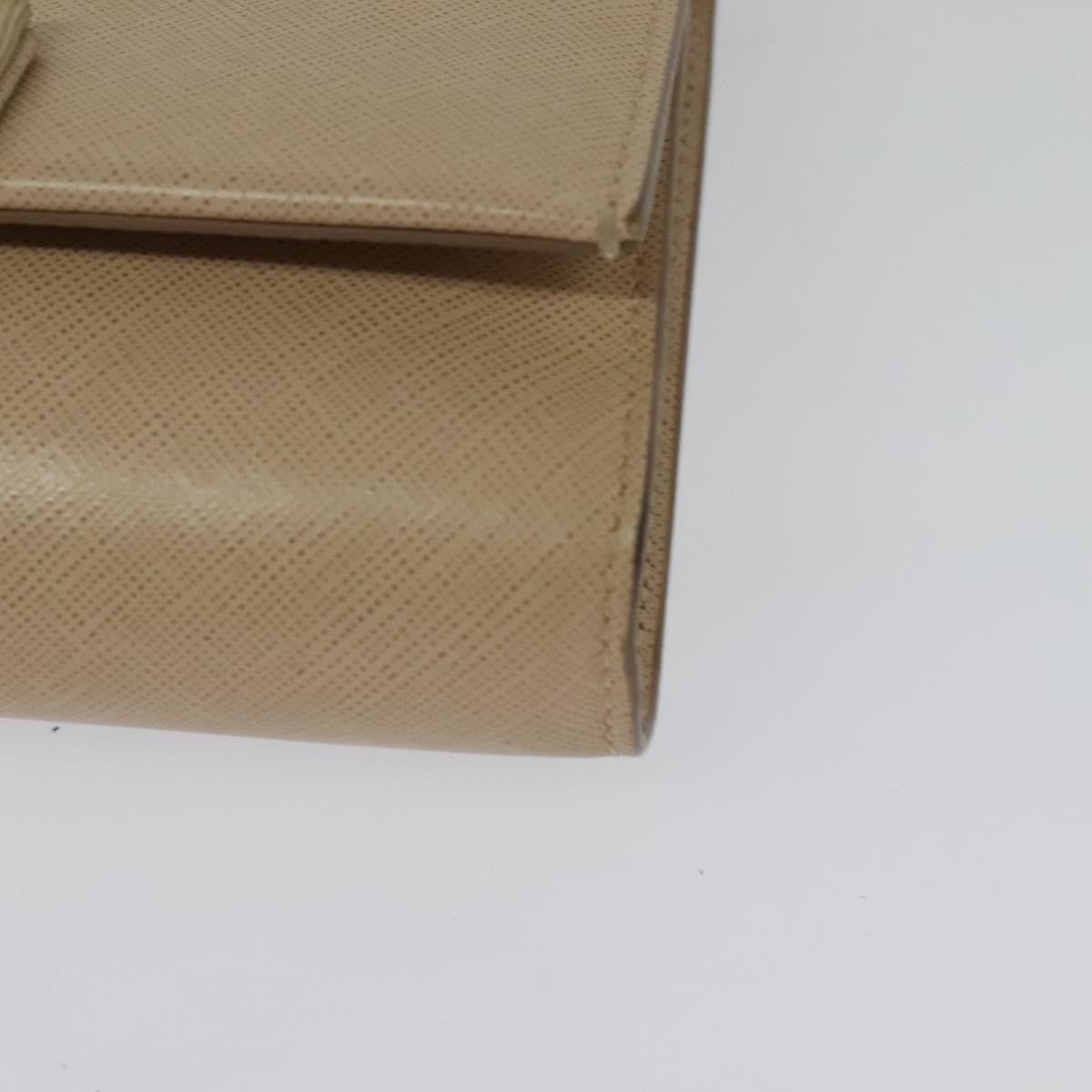 Salvatore Ferragamo Ginny Crossbody Bag Leather Beige Leather Shoulder Bag Bag (Pre-Owned)