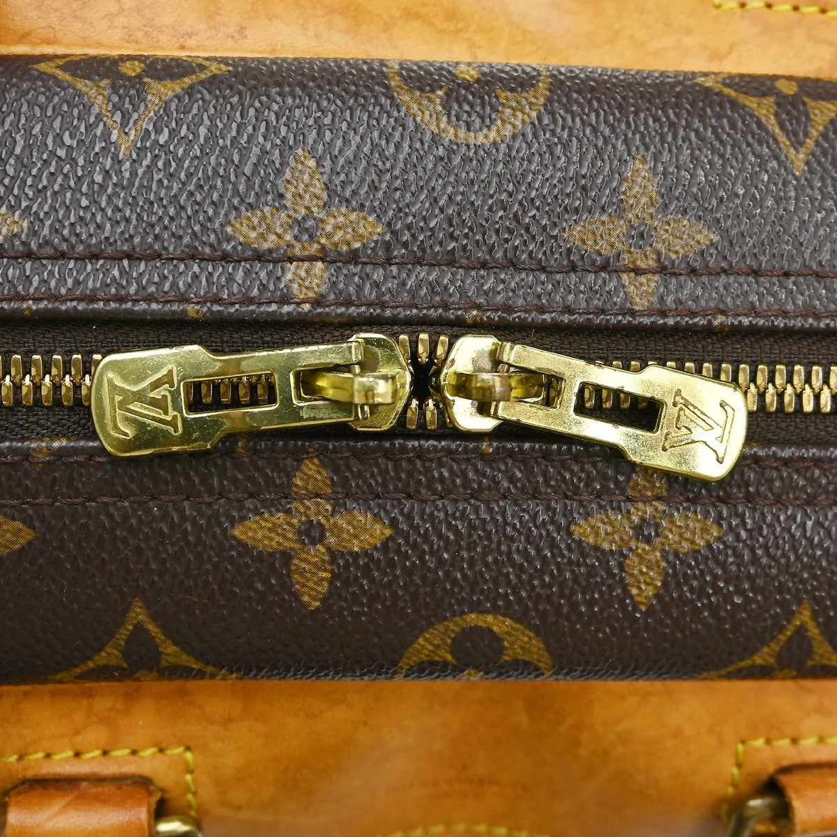 Louis Vuitton Deauville Handbag Monogram Canvas Brown Canvas Handbag (Pre-Owned)