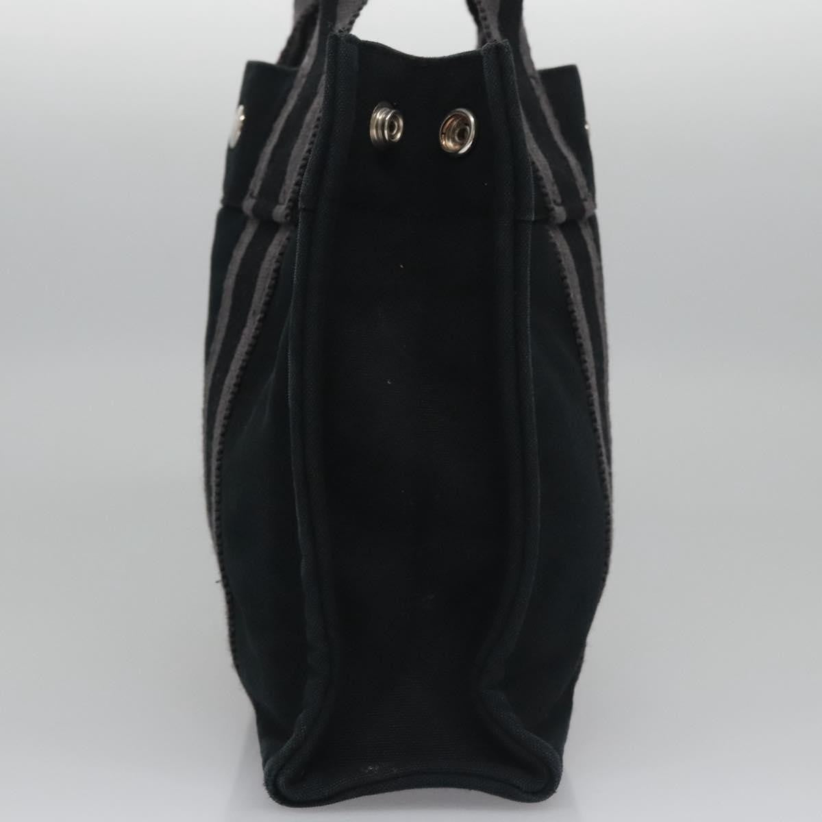 Hermes Fourre Tout Tote Canvas Black Canvas Tote Bag Bag (Pre-Owned)