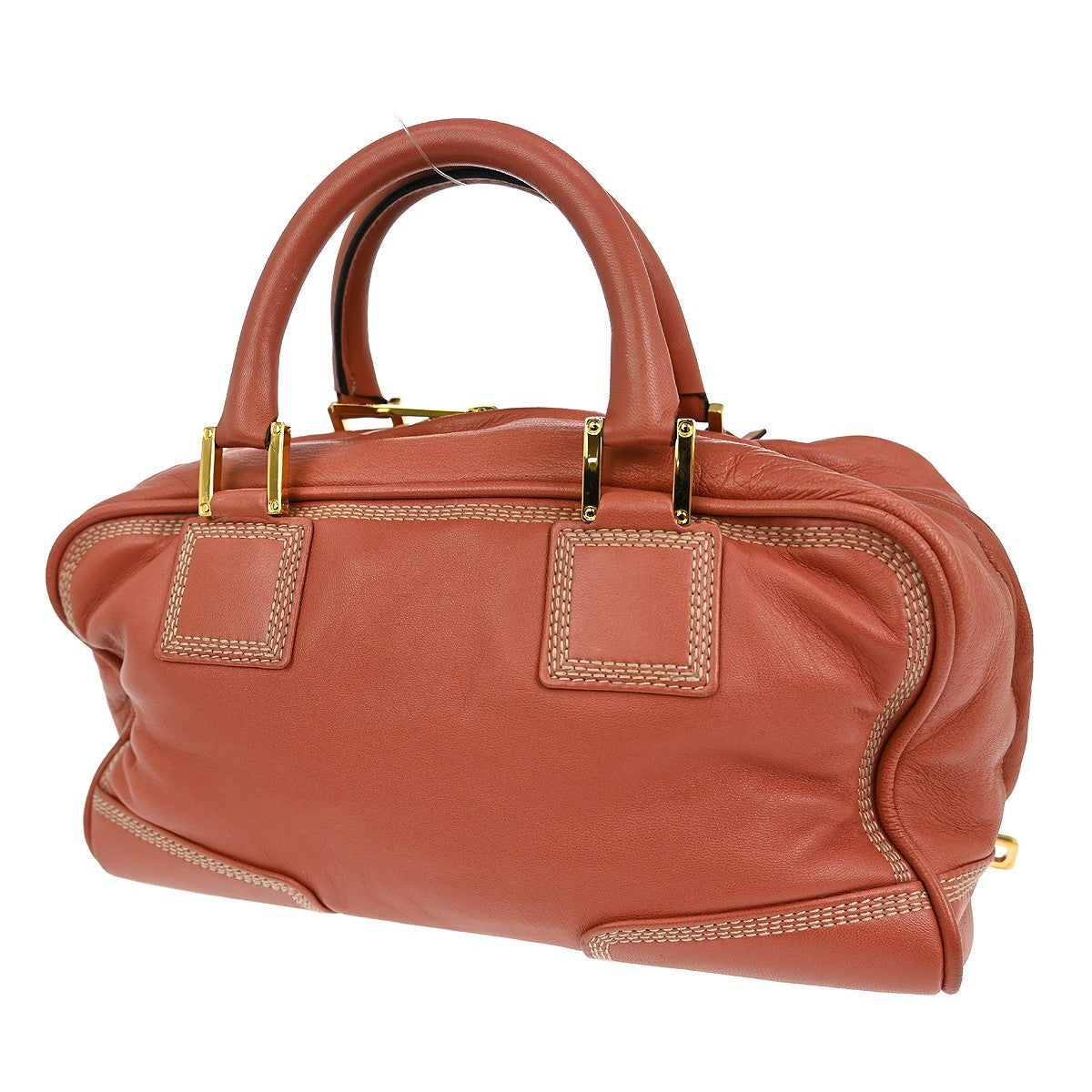 Loewe Amazona Bag Leather Pink Leather Handbag (Pre-Owned)