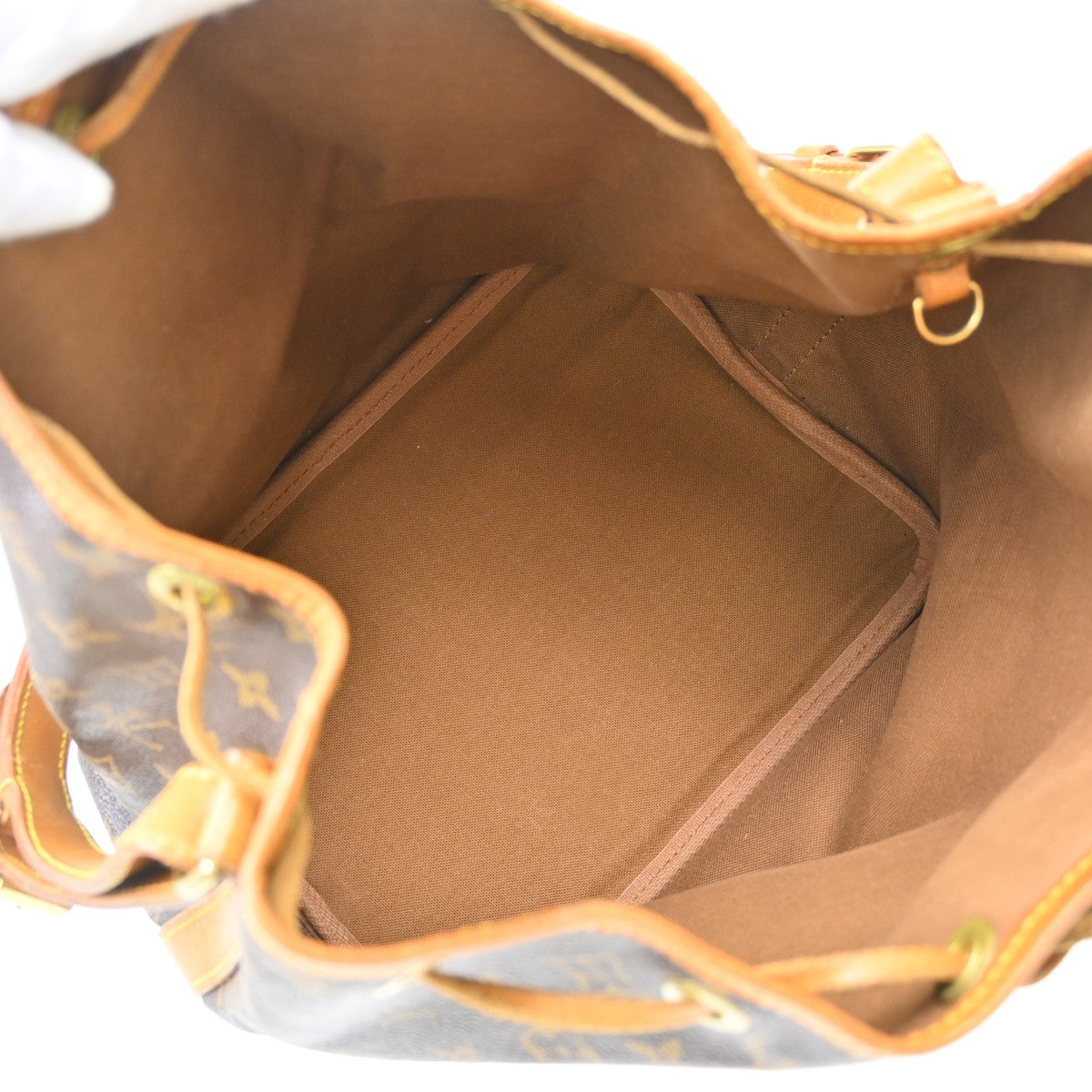 Louis Vuitton Petit Noe Handbag Monogram Canvas Brown Canvas Shoulder Bag Bag (Pre-Owned)