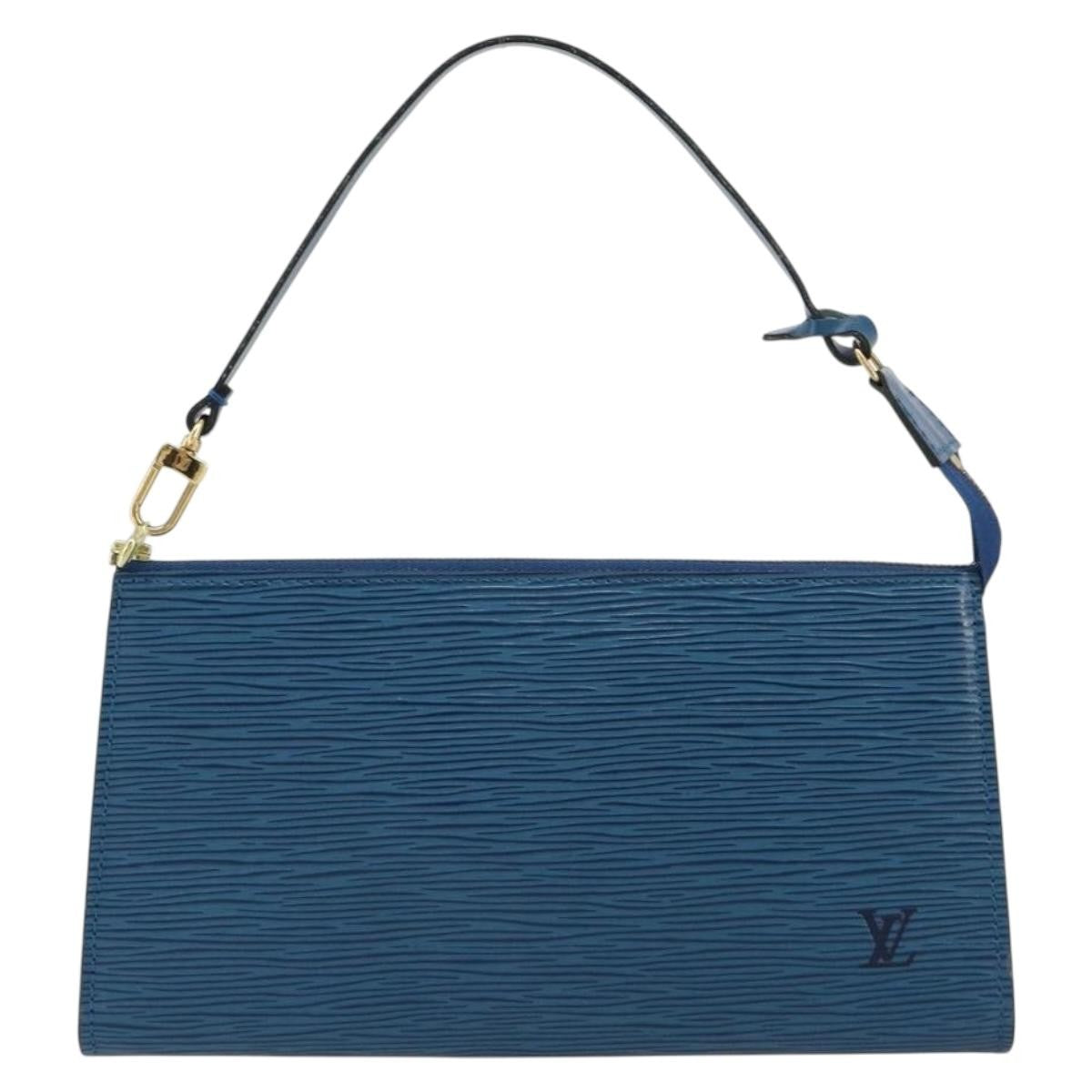 Louis Vuitton Pochette Accessoires Epi Leather Blue Leather Clutche & Pouche Bag (Pre-Owned)