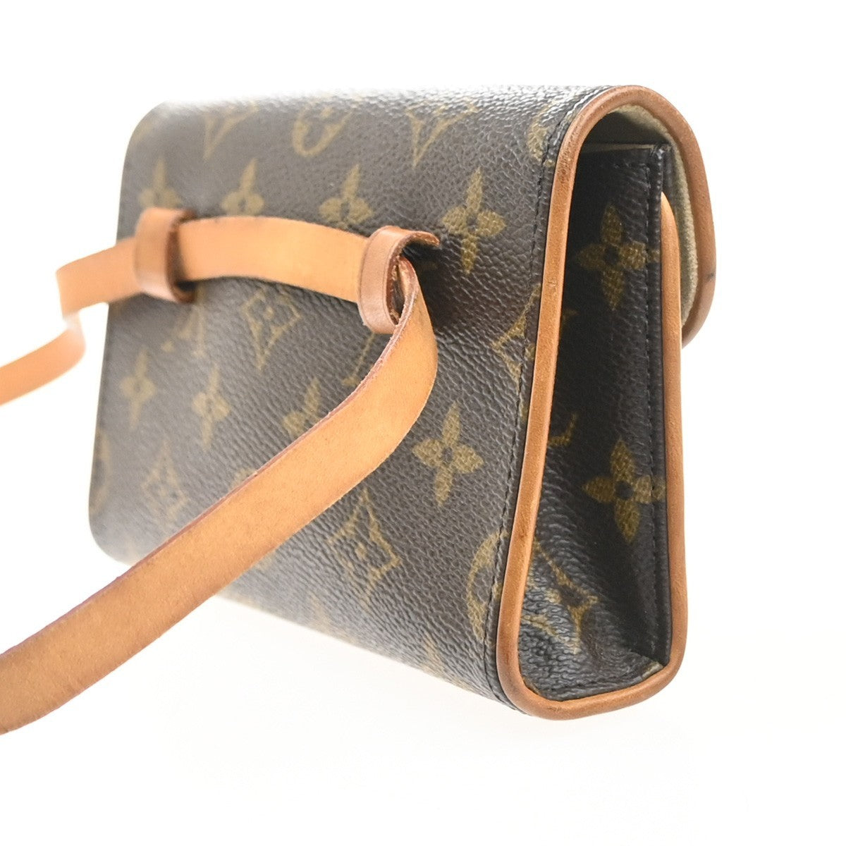 Louis Vuitton Florentine Waist Bag Monogram Canvas Brown Canvas Clutche & Pouche Bag (Pre-Owned)