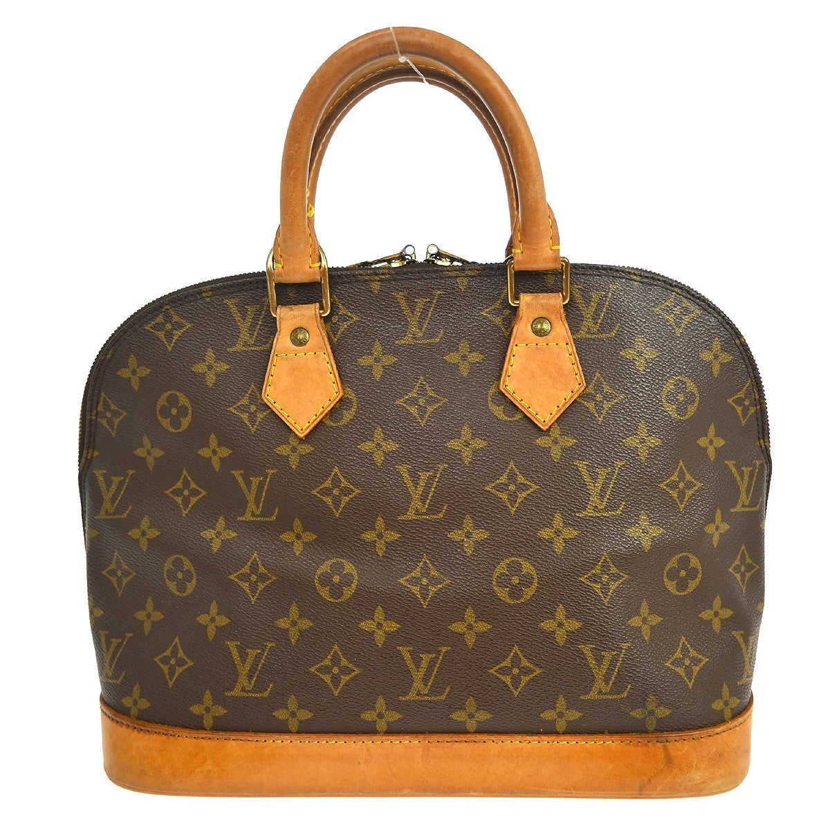 Louis Vuitton Alma Handbag Monogram Canvas Brown Canvas Handbag (Pre-Owned)