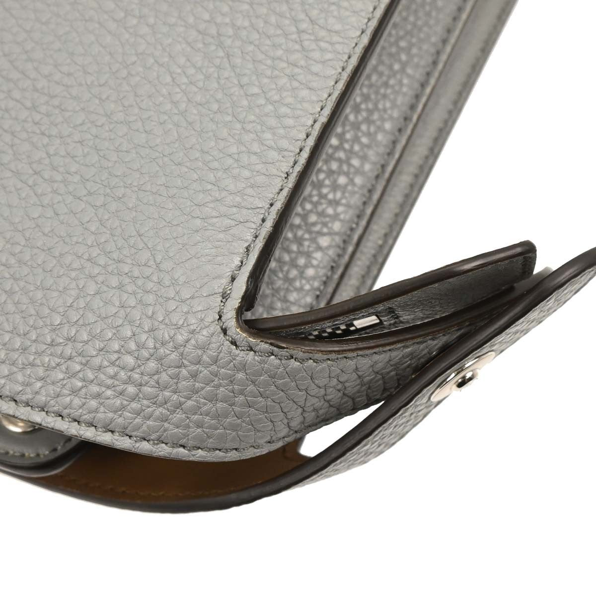 Fendi Peekaboo Iseeu Briefcase Leather Gray Leather Briefcase Bag (Pre-Owned)