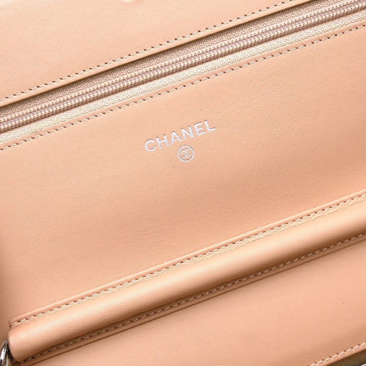 Chanel Logo Wallet On Chain Leather Pink Calfskin Crossbody Bag Bag (Pre-Owned)