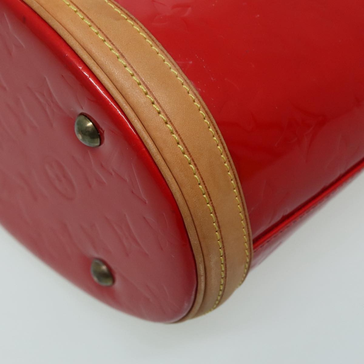 Louis Vuitton Bucket Bag Monogram Vernis Red Patent_Leather Shoulder Bag Bag (Pre-Owned)