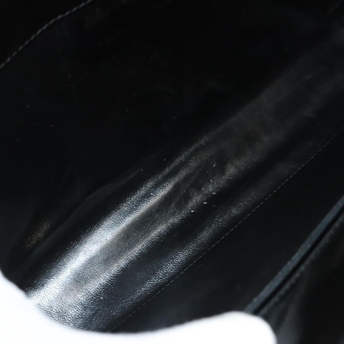 Salvatore Ferragamo Vintage Gancini Chain Shoulder Bag Patent Leather Black Patent_Leather Shoulder Bag Bag (Pre-Owned)
