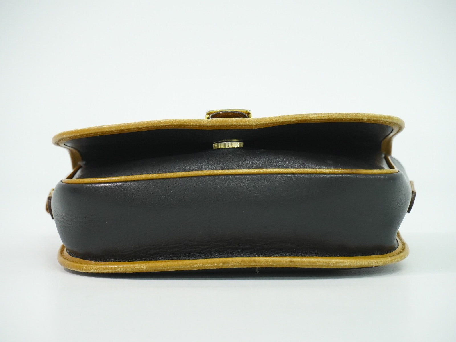 Celine Vintage Shoulder Bag Leather Black Leather Shoulder Bag Bag (Pre-Owned)