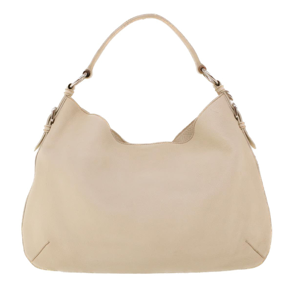 Prada Vintage Shoulder Bag Leather White Leather Shoulder Bag Bag (Pre-Owned)