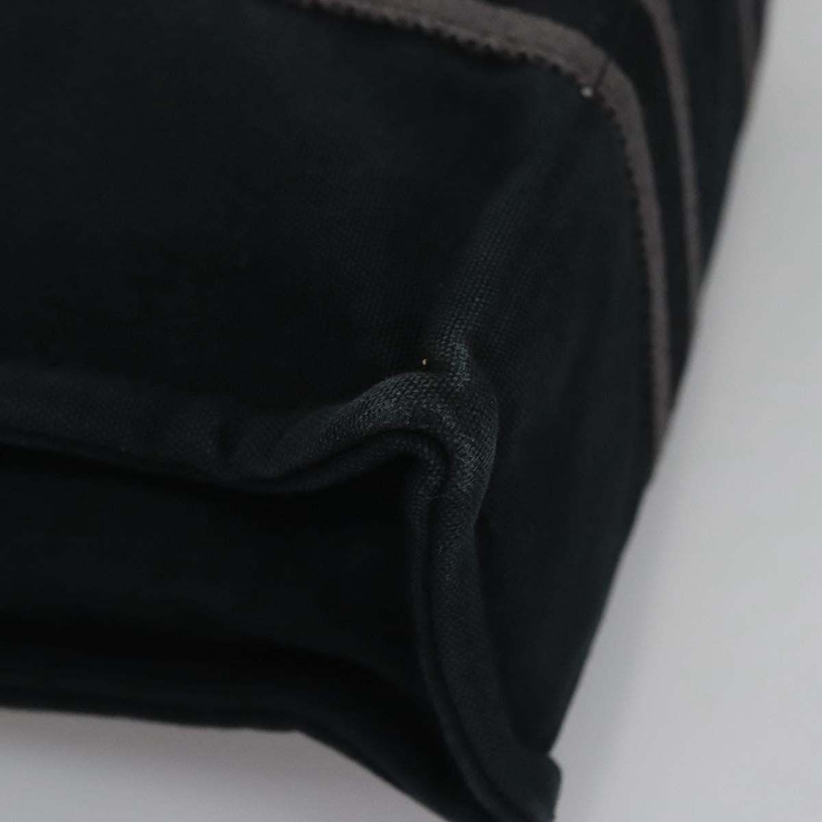Hermes Fourre Tout Tote Canvas Black Canvas Tote Bag Bag (Pre-Owned)
