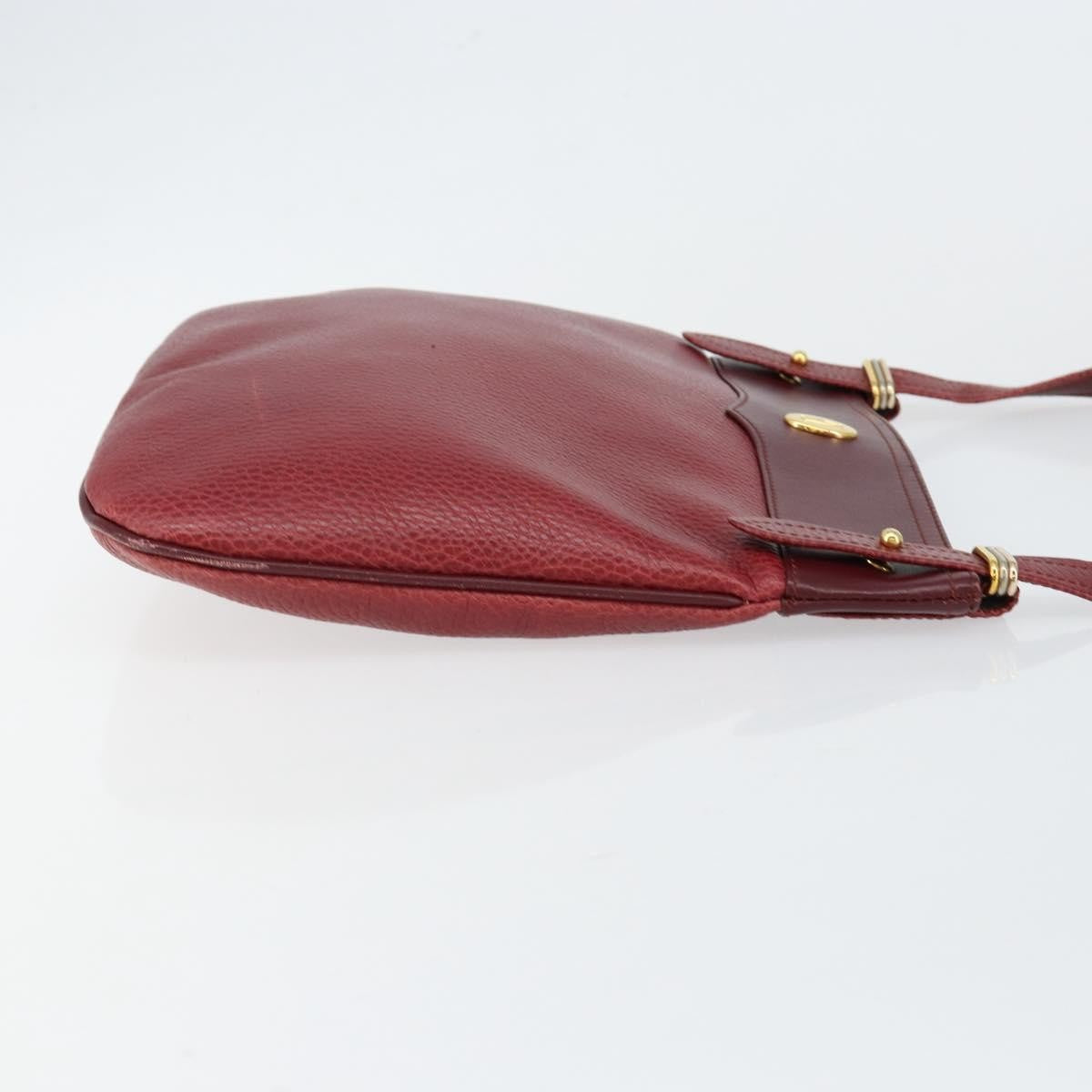Cartier Must De Cartier Shoulder Bag Leather Burgundy Leather Shoulder Bag Bag (Pre-Owned)