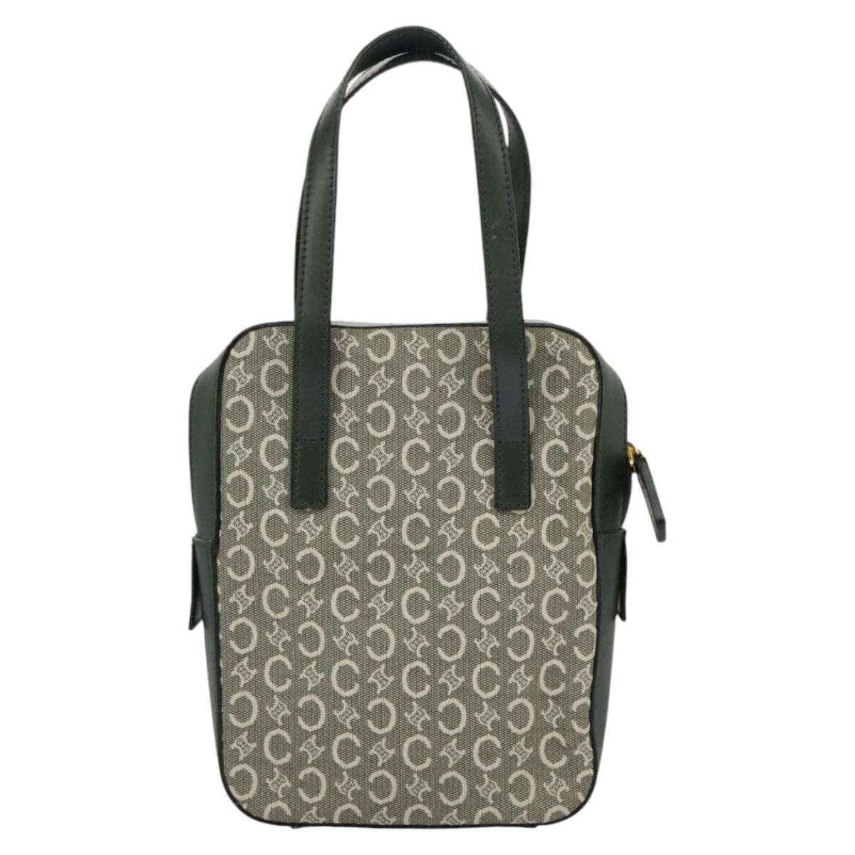 Celine C Macadam Handbag Canvas Gray Canvas Handbag (Pre-Owned)