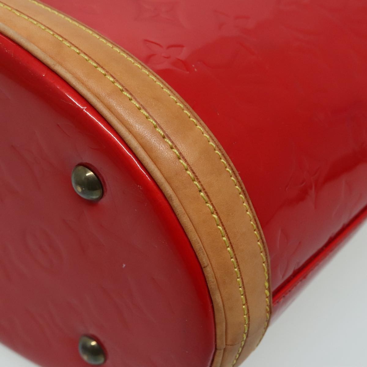 Louis Vuitton Bucket Bag Monogram Vernis Red Patent_Leather Shoulder Bag Bag (Pre-Owned)