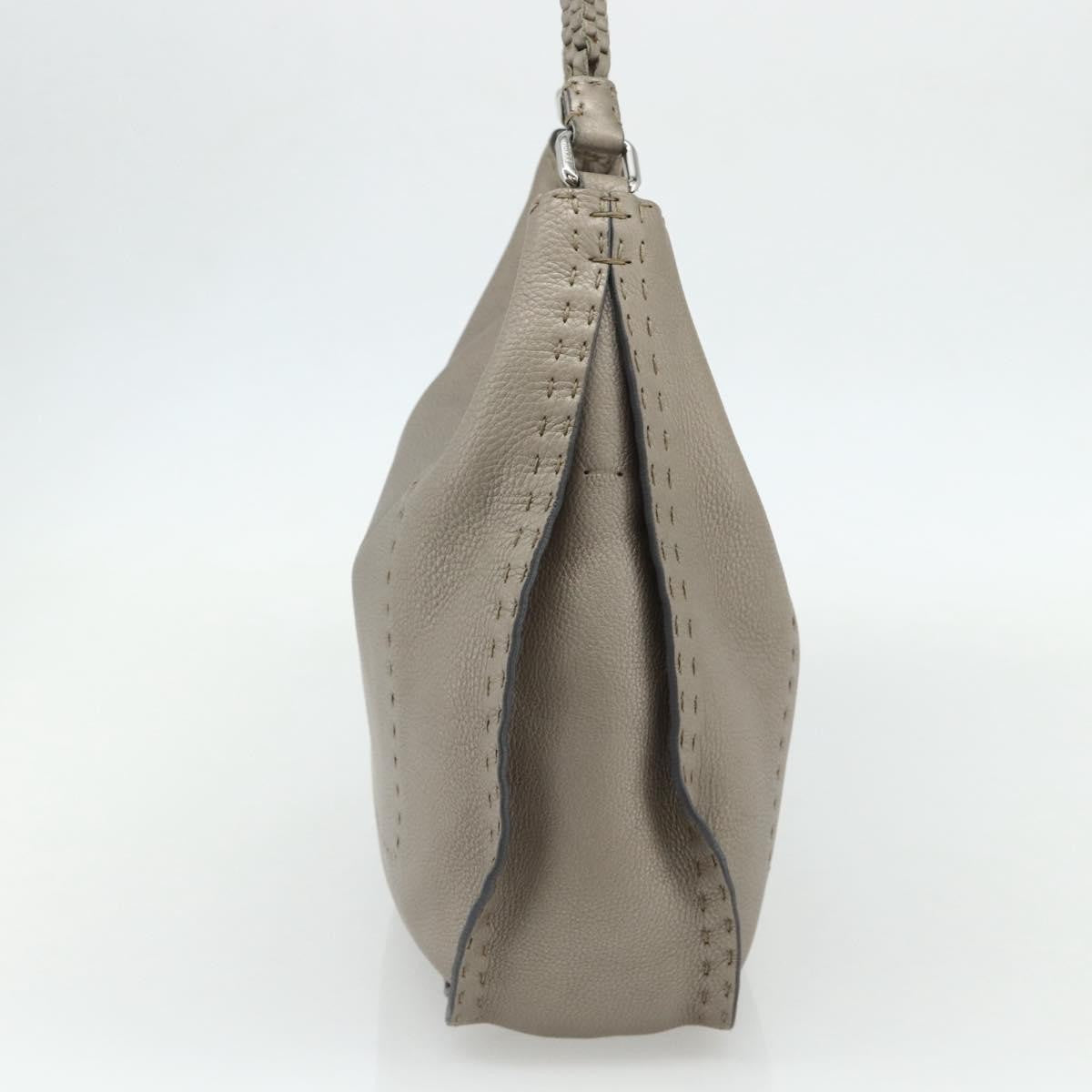 Fendi Selleria Hobo Leather Metallic Leather Shoulder Bag Bag (Pre-Owned)