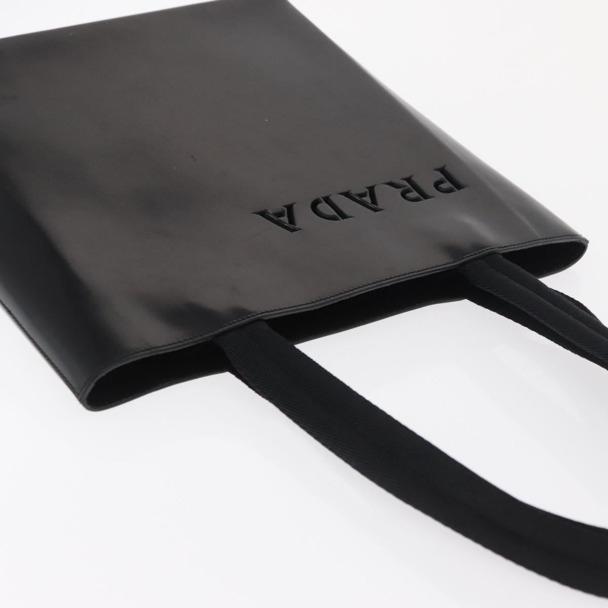 Prada Vintage Handbag Leather Black Leather Handbag (Pre-Owned)